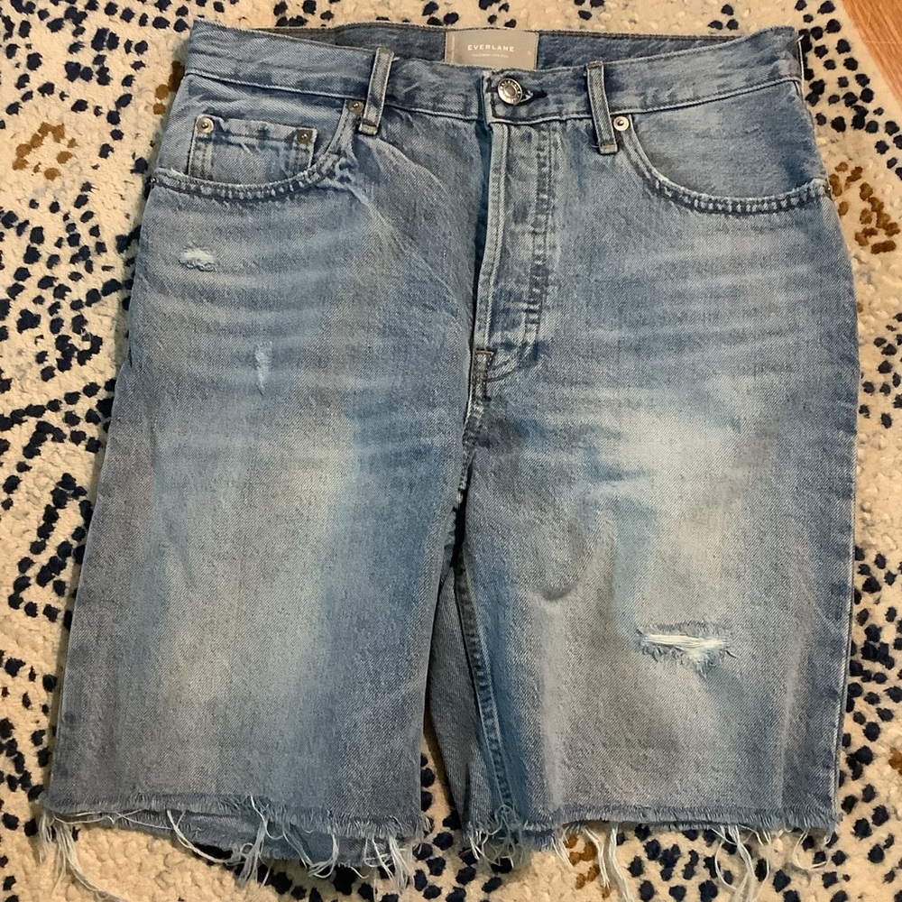 EUC Everlane Cheeky Long Denim Shorts, size 27